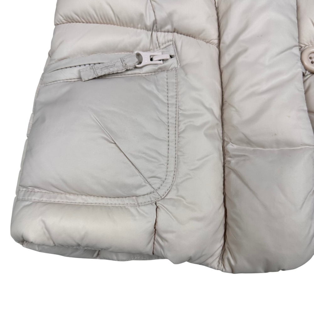 babyGap Puffer Coat Hooded Quilted Cream Baby Girls 0 6 Months - Picture 6 of 8
